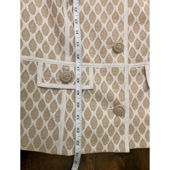 Talbots Collection jacquard mandarin blazer jacket - Picture 6 of 8